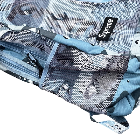 Supreme SS20 Mesh Backpack Blue Chocolate Chip Camo - Picture 6 of 8
